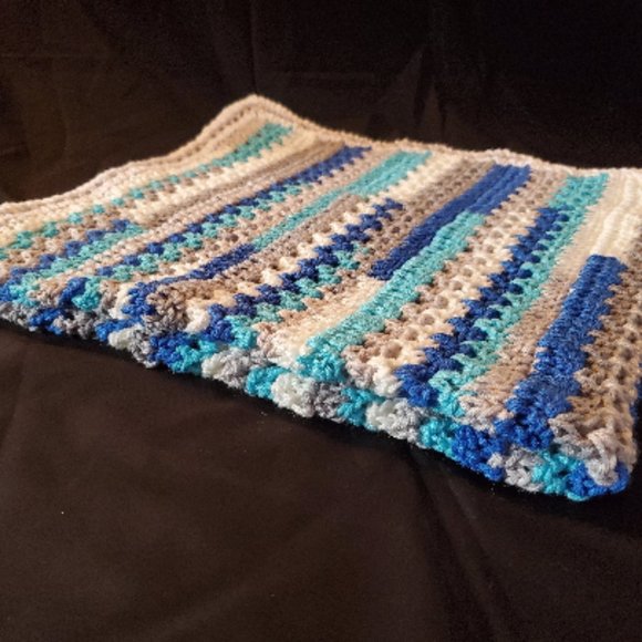 Crochet Calming Stripes Baby Blanket/New - Picture 5 of 5